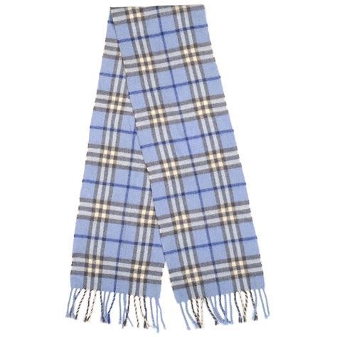 Burberry men's blue plaid scarf